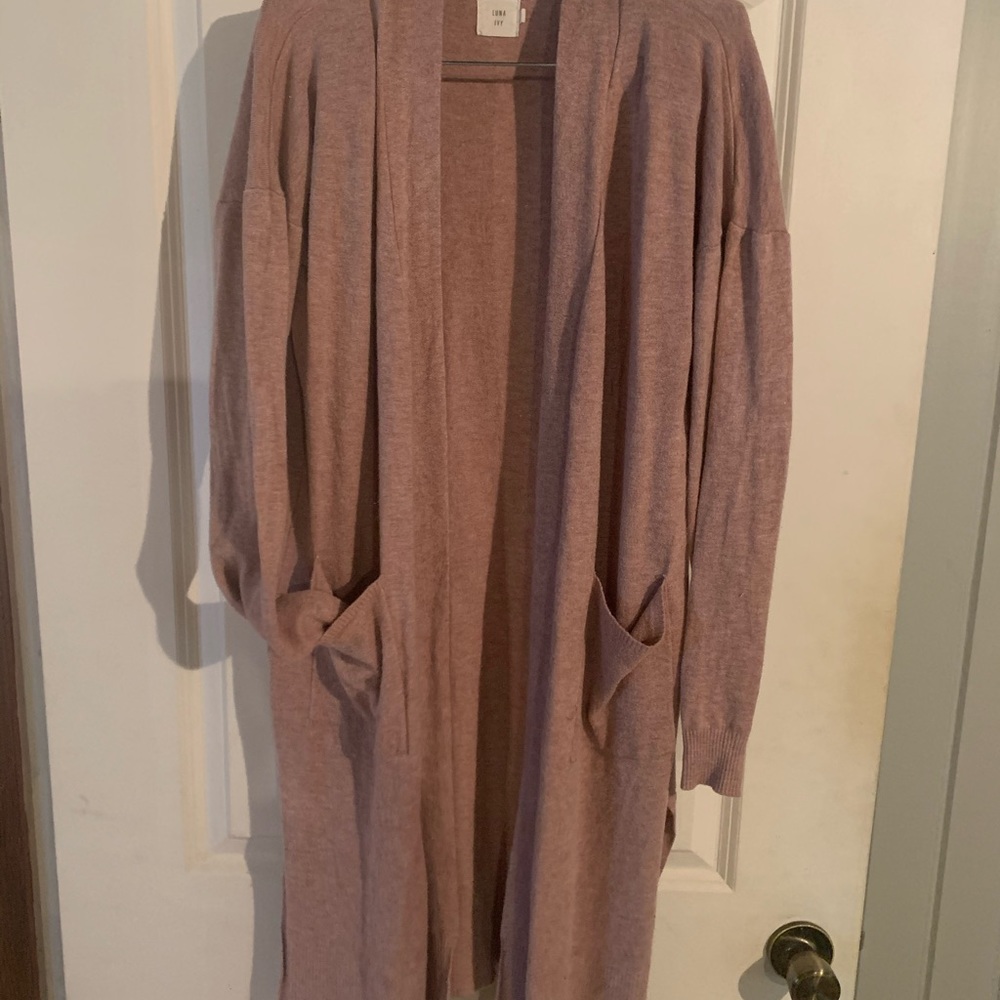 Luna Ivy Salmon Pink cardigan
